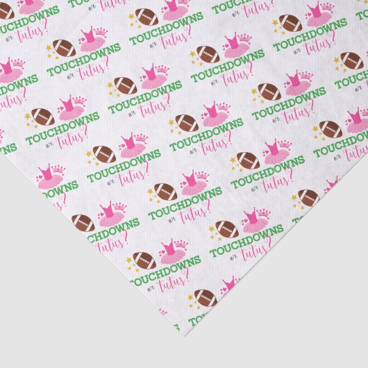 Touchdowns of tutus Gender Reopenbaarmakingparty Tissuepapier (Detail)