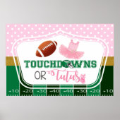 Touchdowns of tutus Gender Reopenbaart achtergrond Poster (Voorkant)