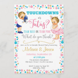 Touchdowns of Tutus Gender Reopenbaart Uitnodiging
