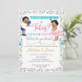 Touchdowns of Tutus Gender Reopenbaart Uitnodiging (Staand voorkant)