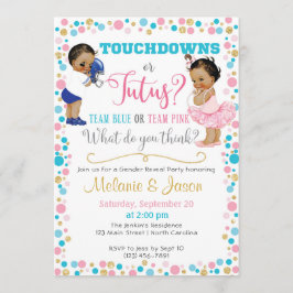 Touchdowns of Tutus Gender Reopenbaart Uitnodiging