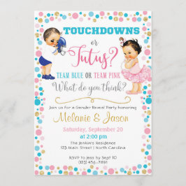 Touchdowns of Tutus Gender Reopenbaart Uitnodiging