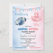 Touchdowns of Tutus Geslacht onthullen Luierfeest Kaart (Voorkant)