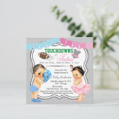 Touchdowns of Tutus Geslacht Onthulling Feest Uitn Kaart (Staand voorkant)