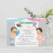 Touchdowns of Tutus Geslacht Onthulling Feest Uitn Kaart (Staand voorkant)