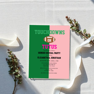 Touchdowns of Tutus Geslacht Reveal Acryl Uitnodigingen