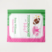 Touchdowns of Tutus Geslacht Reveal Feest Achtergr Wandkleed (Voorkant (horizontaal))