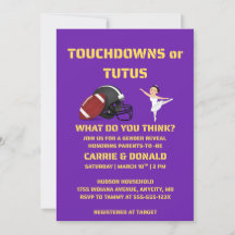 Touchdowns of Tutus Geslacht Reveal Feest
