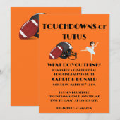 Touchdowns of Tutus Geslacht Reveal Feest Kaart (Voorkant / Achterkant)