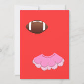 Touchdowns of Tutus Geslacht Reveal Feest Kaart (Achterkant)