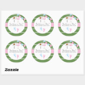 Touchdowns of Tutus Geslacht Reveal Feest Ronde Sticker (Vel)