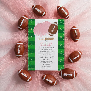 Touchdowns of Tutus Geslacht Reveal Uitnodiging
