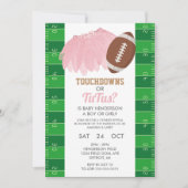Touchdowns of Tutus Geslacht Reveal Uitnodiging (Voorkant)