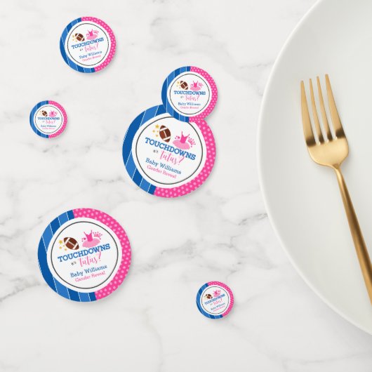 Touchdowns of Tutus Pink Blue Gender Reopenbaarmak Confetti (Groep)