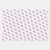 Touchdowns of Tutus Pink Blue Gender Reopenbaarmak Inpakpapier Vel (Voorkant)