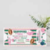 Touchdowns of Tutus uitnodiging - luierloterij (Staand voorkant)