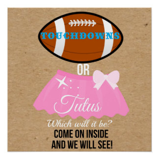 Touchdowns of tutus wat 20x20 welkom zal zijn poster
