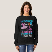 Touchdowns Or Tutus Auntie Loves You Gender Reveal Trui (Voorkant volledig)