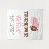 Touchdowns or Tutus Gender Reveal Backdrop Wandkleed (Voorkant (horizontaal))