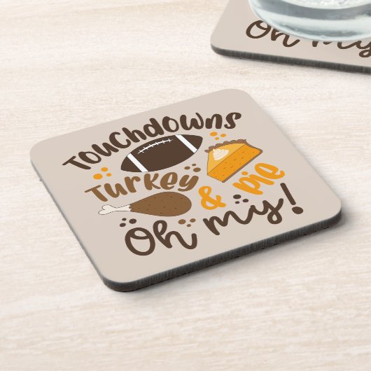 Touchdowns Turkije & Pie | Oh, mijn Bier Onderzetter (Linkerzijde)