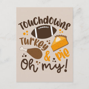 Touchdowns Turkije & Pie   Oh, mijn Briefkaart