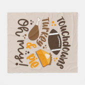 Touchdowns Turkije & Pie | Oh, mijn Fleece Deken (Voorkant (Horizontaal))