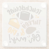 Touchdowns Turkije & Pie | Oh, mijn Glazen Onderzetter (Achterkant)