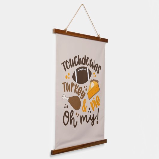 Touchdowns Turkije & Pie | Oh, mijn Hangend Wandkleed (Gebogen)