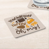 Touchdowns Turkije & Pie | Oh, mijn Kartonnen Onderzetters (Schuin)