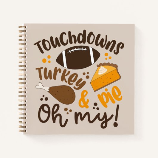 Touchdowns Turkije & Pie | Oh, mijn Notitieboek (Voorkant)