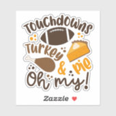 Touchdowns Turkije & Pie | Oh, mijn Sticker (Vel)