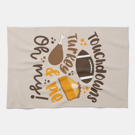 Touchdowns Turkije & Pie | Oh, mijn Theedoek (Horizontaal)