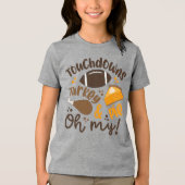 Touchdowns Turkije & Pie | Oh, mijn Tri-Blend Shirt (Voorkant)