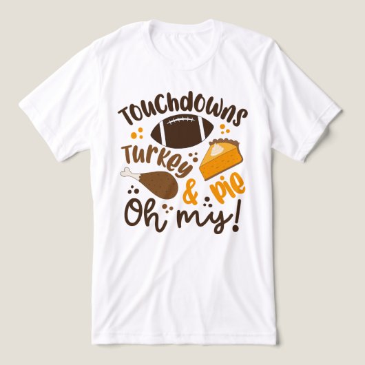 Touchdowns Turkije & Pie | Oh, mijn Tri-Blend Shirt (Design voorkant)