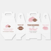 Touchdowns voor Tutus Gender Reveal Dank u Bedankdoosjes (Ongevouwen)