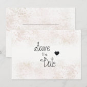Touche van Blush Minimalistische Save The Date (Voorkant / Achterkant)