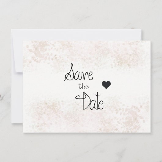 Touche van Blush Minimalistische Save The Date (Voorkant)