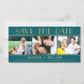 Touche van Goud BEWERKBARE KLEUR Collage Bewaar de Save The Date (Voorkant)