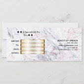 Touche van Rose White & Grey Marmeren Cadeaubon (Achterkant)