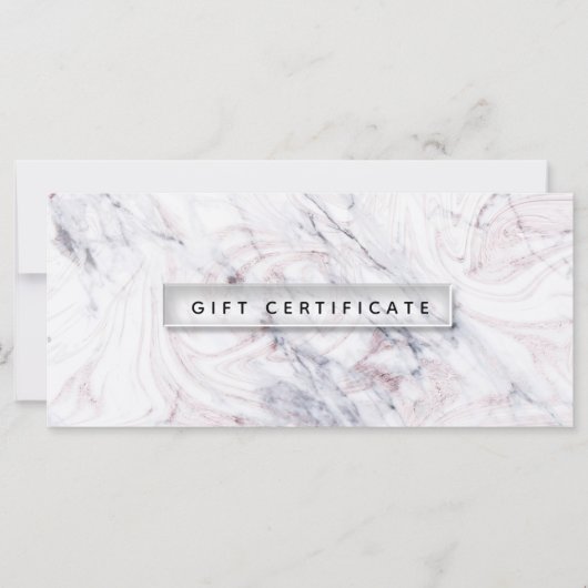 Touche van Rose White & Grey Marmeren Cadeaubon (Voorkant)