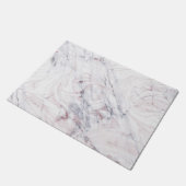 Touche van Rose Witte & Grijze Marmer Chic Trendy Deurmat (Schuin)
