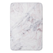 Touche van roze witte grijze marmer werveling chic badmat (Voorkant Verticaal)