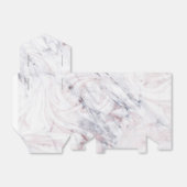 Touche van roze witte grijze marmeren swirl chic t bedankdoosjes (Uitgevouwen)