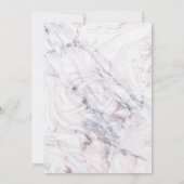 Touche van roze witte grijze marmeren swirl Sweet  Kaart (Achterkant)