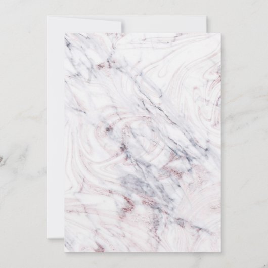 Touche van roze witte grijze marmeren swirl Sweet  Kaart (Achterkant)