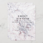 Touche van roze witte grijze marmeren swirl Sweet  Kaart (Voorkant / Achterkant)