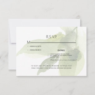 Touches of Spring Foliage Huwelijks RSVP Kaart