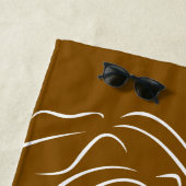 Touching White Line Art gestileerde Vrouw Bea Strandlaken (In situ)