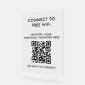 Touchless Menu QR Code Verbind WiFi Acryl Bord (Hoek)
