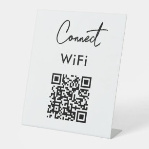 Touchless Menu QR Connect WiFi Reclamebord Met Voetstuk